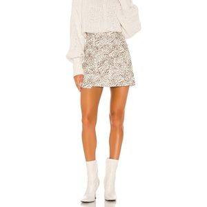 Printed Fake Out Faux wrap skirt